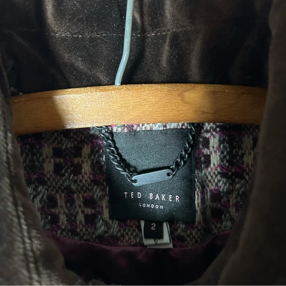 Ted Baker Vintage Wool Tweed Button Front Coat US 4-6 Small - Picture 4 of 6